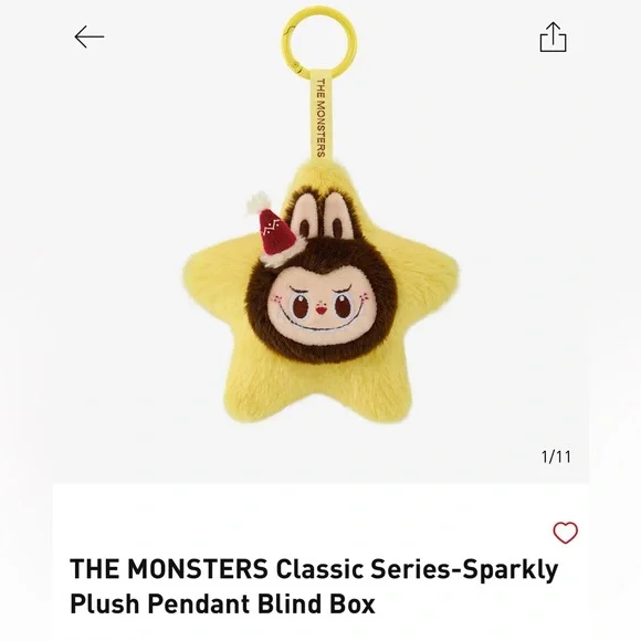 Whole set- THE MONSTERS Classic Series Sparkly Plush Pendant Blind Boxes POPMART